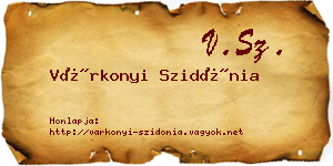 Várkonyi Szidónia névjegykártya